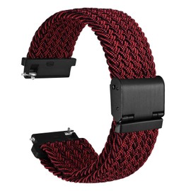 WOCCI 18mm 19mm 20mm 21mm 22mm 24mm Watch Band Nylon Watch Belt Infinitely Adjustable Replacement Band for Smartwatch, 20 mm, Nylon Stainless Steel