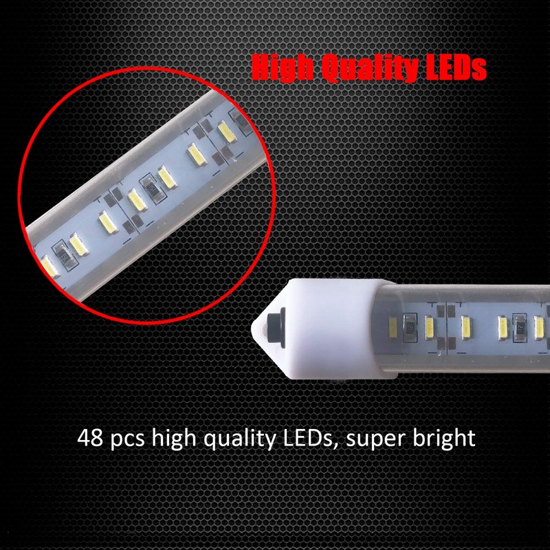 Ampper 12V Van Interior LED Light Bar, 48 LEDs Interior