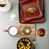Arora FLACKAR Square Stoneware 16pc Double Bowl Dinnerware Set for