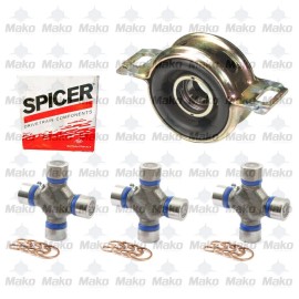Mako+Spicer Center Bearing & 3 x SPICER U-Joints 5-213X fits 2005-2015 Toyota Tacoma Shaft