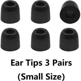 Replacement Memory Foam Ear Tips Compatible with DE Walt Earbuds, Noise Canceling Foam Eartips Ear Plug Ear Tip,Fit in Case, Small Size 3 Pairs,Black (515dewalt3pbs)