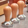 Coffee Powder Press Hammer and Distributor Set Stainless Steel Base