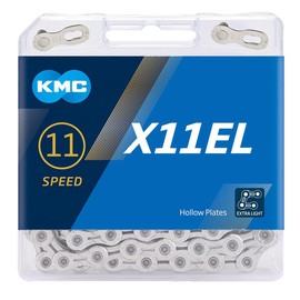 KMC-X11EL-SV-N Chain for X11EL 11SPEED, Silver, 4.6 gal (118 L), Medium
