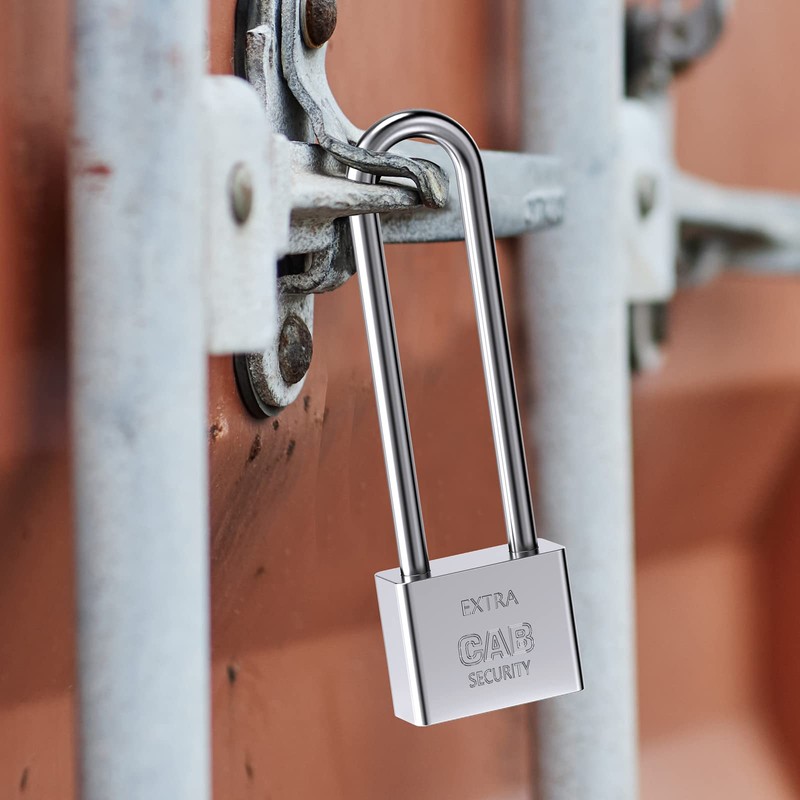 Lengthened Padlock with 3 Keys, 40mm Long Shackle Padlock High