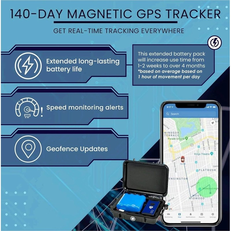 BrickHouse Security 140-Day GPS Tracking Device for Vehicles with Magnetic