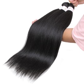 LEEVEN Leeven 8 Packs Pre Stretched Braiding Hair Extension Yaki Texture Hot Water Setting EZ Braids Hair for Coi Leray Braids Black Braiding Crochet Hair Extensions /20 Inch 1B#