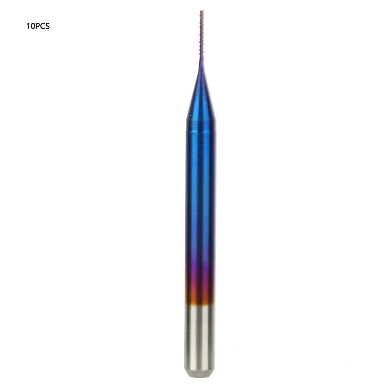 10pcs Cone Milling Cutter Burrs Tungsten Carbide End Mill for