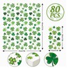 JarThenaAMCS JarThenaAMCS 80 Sheet St. Patrick's Day Guest Napkins Disposable Green Shamrock Paper Napkins Seasonal Lucky Clover Hand Napkin Towel for Irish Party Bathroom Holiday Tableware Supplies, 13 x 15.7 In