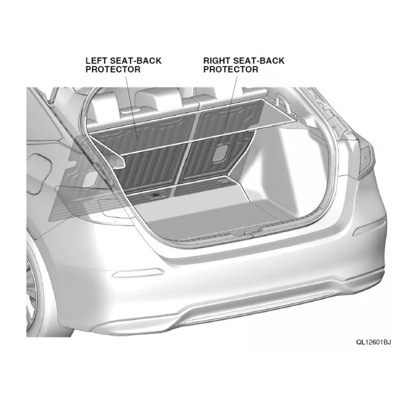 Honda 2022-2025 Genuine Honda Civic Hatchback Rear Seat Back Protector