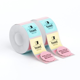 NIIMBOT 2 Rolls Labels for B1/B21/B3S Label Maker, 34 x 34 mm (1.34'' x 1.34'') 200 Labels/Roll, Thermal Label Tape for Home Office Small Business Labeling Tape Replacement(Colorful)