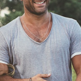 .925 Sterling Silver Dangling Initial Letter L Charm Pendant with Rolo Chain - 18"