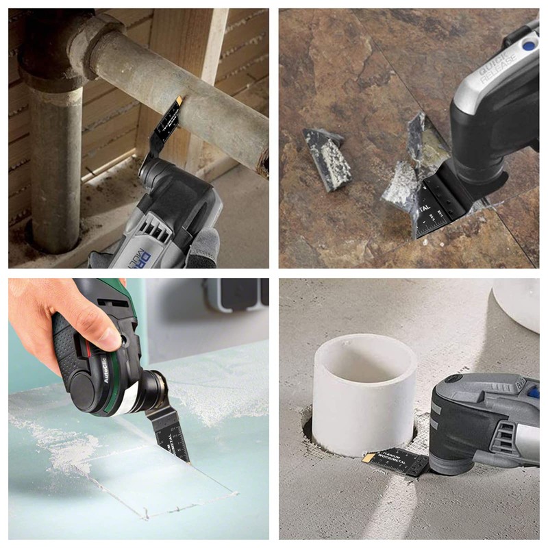 5-Piece Titanium Oscillating Saw Blades, Multitool Saw Blade Accessories, Multitool