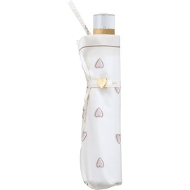 Wpc. 7712-012-002 7712-002 Automatic Opening and Closing Rain Umbrella, Charmy Heart Umbrella, Mini Off, Ladies, 19.7 inches (50 cm), For Rain or Shine, Heart Pattern, Pastel Color, Clear Handle,