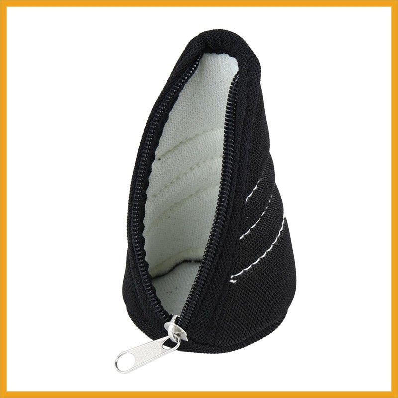 Partuto Black Zipper Closure Gear Shift Knob Cover for Auto