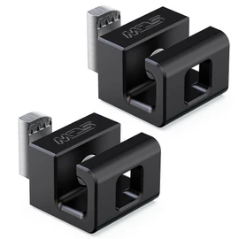 MZS Tie Down Anchors, Truck Bed Rail Cleats for Cargo Trailer Compatible with 2022-2025 Maverick / 2023-2025 F150 Raptor Side Rail Track, Replaces NZ6Z26000A64A Aluminum (Black, 2pcs)