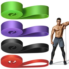 WuGU Resistance Bands Set, 4 Different Levels Exercise Band for Men Women, Pull up Bands of Gym, Workout Bands for Strength Training, Fitness Pilates, Yoga and Stretch Toning