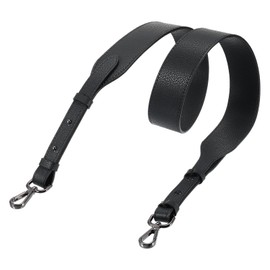 uxcell Leather Purse Strap, 41.7"-43.3" Adjustable Crossbody Replacement Straps 1.5" Width for Handbags, Shoulder Bag (Black, Gun-black Clasp)