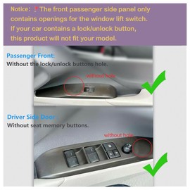 BoxCheer Car Window Control Panel Cover for 2018-2023 2024 Toyota Camry 4 PCS Door Lock Switch Trim Armrest Window Lift Down Control Switch Deco Accessories Without Seat Memory Button - Blue