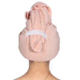 FwQoFvk Hair Drying Caps with Elastic Strap, Soft Absorbent Head Towel Cap, Comfortable Hair Drying Towel for Women Gym 60x100cm(Pink,1)