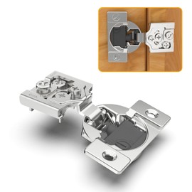 Chibery 2 Pack 5/8" Overlay 4D Soft Close Concealed Hinges for Face Frame Door, Adjustable Closing Speed, Smooth Slow Self Close Hinges, Satin Nickel, 105° Open Angle Stainless Steel Cabinet Hinges