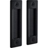 Wright Products Sliding Flush Barn Door Handle Set, Matte Black,