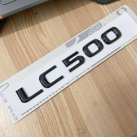 1pc 2021-2022 LC500 Car Rear Trunk Lid LC 500 Letter Badge Emblem Namepalte (Gloss Black)