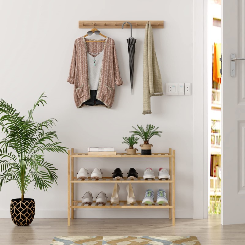 Z&L HOUSE 3-Tier Shoe Rack for Closet, Stackable Shoes Rack