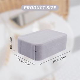 Bliceon Velvet Jewelry Gift Box for Necklace, Bracelet, Pendant - for Engagement, Weddings, Proposals and Special Occasions - Black Necklace Storage Case for Men and Women (Grey)