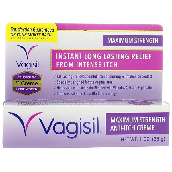Vagisil Maximum Strength Anti-Itch Creme 1 oz (Pack of 3)