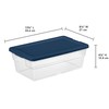 Sterilite Stackable 6 Quart Home Storage Box with Handles and