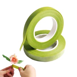 KENASTA Flora Tape, Green Artificial Flower Tape, 2 Roll Set, 11.0 inches (28 cm) Length, 0.5 inches (12 mm) Wide, For Stem Wraps, Bouquet Making, DIY, Flower Arrangement, Crafting Materials