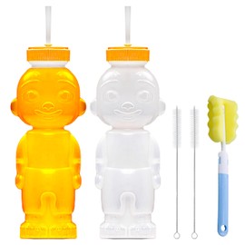 JBN Signature Cocomelon Straw Cup for Babies, 8-oz, Cup with Lid, 2-Pack Improved Lid Therapy Learning Sippy Cups with Straw for Baby with cleaning kit