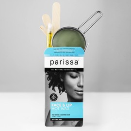 Parissa No-Strip Face & Lip Hot Wax Kit for Short & Coarse Hair Removal At-Home Waxing Kit on Face, Chin, and Upper Lip