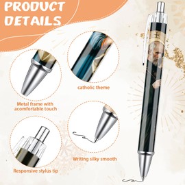 Wxiben Catholic Religious Ballpoint Pens Gifts 20PCS Christian Bible Pens Set with Catholic Saints Smooth Writing Religious Gifts for Women Men Teacher Church Office Stationery School Supplies