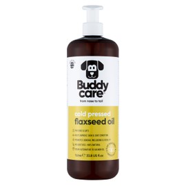 Buddycare Flaxseed Oil - 1L - Natural Supplement for Dogs & Cats - Rich in Omega-3 Fatty Acids for a Healthy Coat and Skin