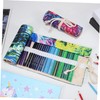 NUOBESTY 2pcs Canvas Roll-up Pencil Cases Maple Pattern Pencil Wraps
