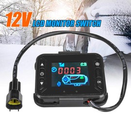Riloer Universal Car Diesel Air Auxiliary Heater 12V Remote Control Monitor Switch Digital LCD Display + Auxiliary Heater Remote