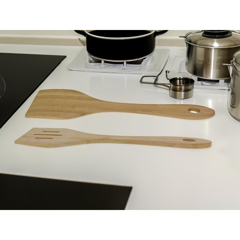 hausleben Spatula Set | 30 cm | Natural | Bamboo