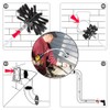 24 Feet Dryer Vent Cleaning Kit - Chrome Button Locking