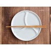 Tableware East 3 Divided Snack Plate, 6.9 inches (17.5 cm),