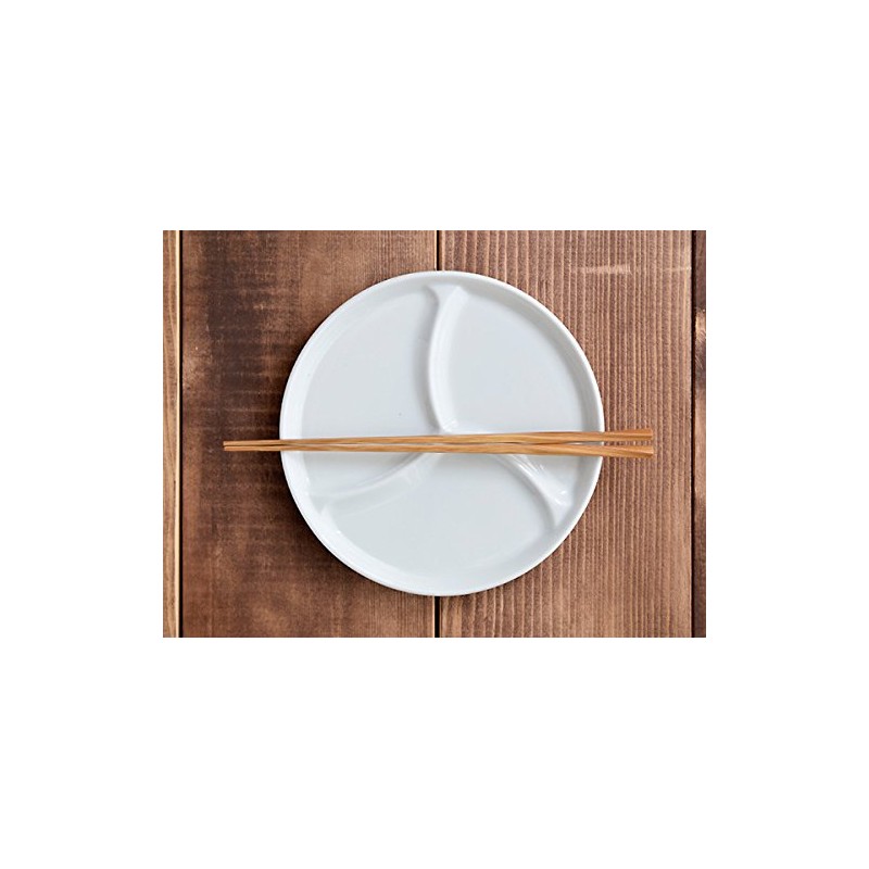 Tableware East 3 Divided Snack Plate, 6.9 inches (17.5 cm),