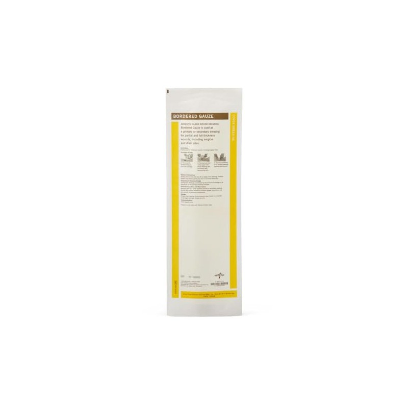 Medline Bordered Gauze, 6" x 6" Adhesive Island Wound Dressing,
