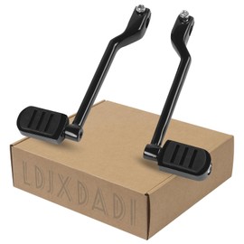 LDJXDADI Heel Toe Shifter Lever Pegs,Front Rear Shift Peg Fit for Touring Street Glide Road King Road Glide Electra Glide 1988-2024, FL Softail 1986-2017, Trike 2008-2024（Black）
