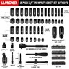 LLNDEI 3/8”Drive Impact Socket Set,Standard SAE(5/16 to 3/4-Inch) Metric Size(8-22mm),