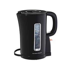 Hamilton Beach Electric Tea Kettle, Water Boiler & Heater, Cordless Serving, Auto-Shutoff & Boil-Dry Protection, 1500 Watts for Fast Boiling, 1.7 Liter, Black (41038)