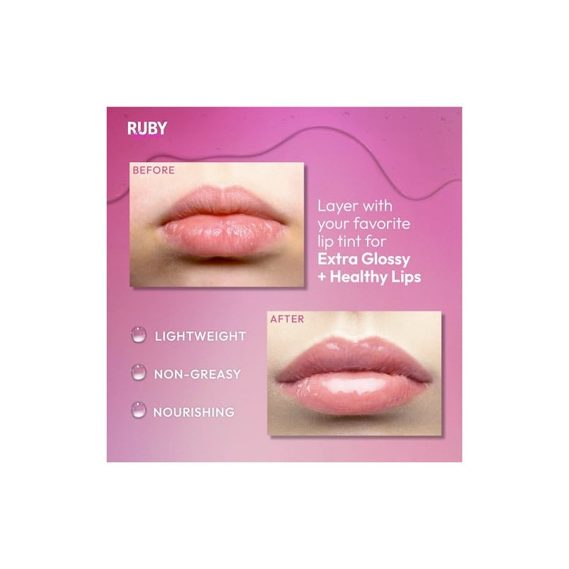 Ruby Kisses - Aceite hidratante para labios claro RLO01 (1