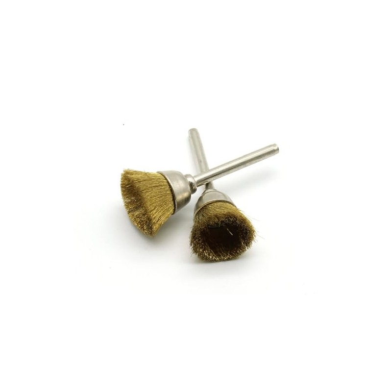 TEMO 10 pc Brass Bristle 1/2 Inch Cup Wire Brush