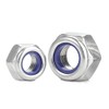 M8-1.25 Nylon Insert Lock Nuts, Stainless Steel 304 (18-8) Lock