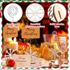 Funnymoom 20 Pcs Christmas Wood Place Card Holders Stand Display