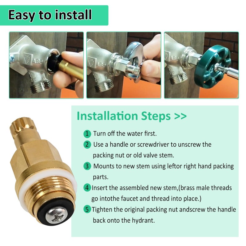 PK1100 Premium Brass Globe Valve Stem & Bonnet for Arrowhead